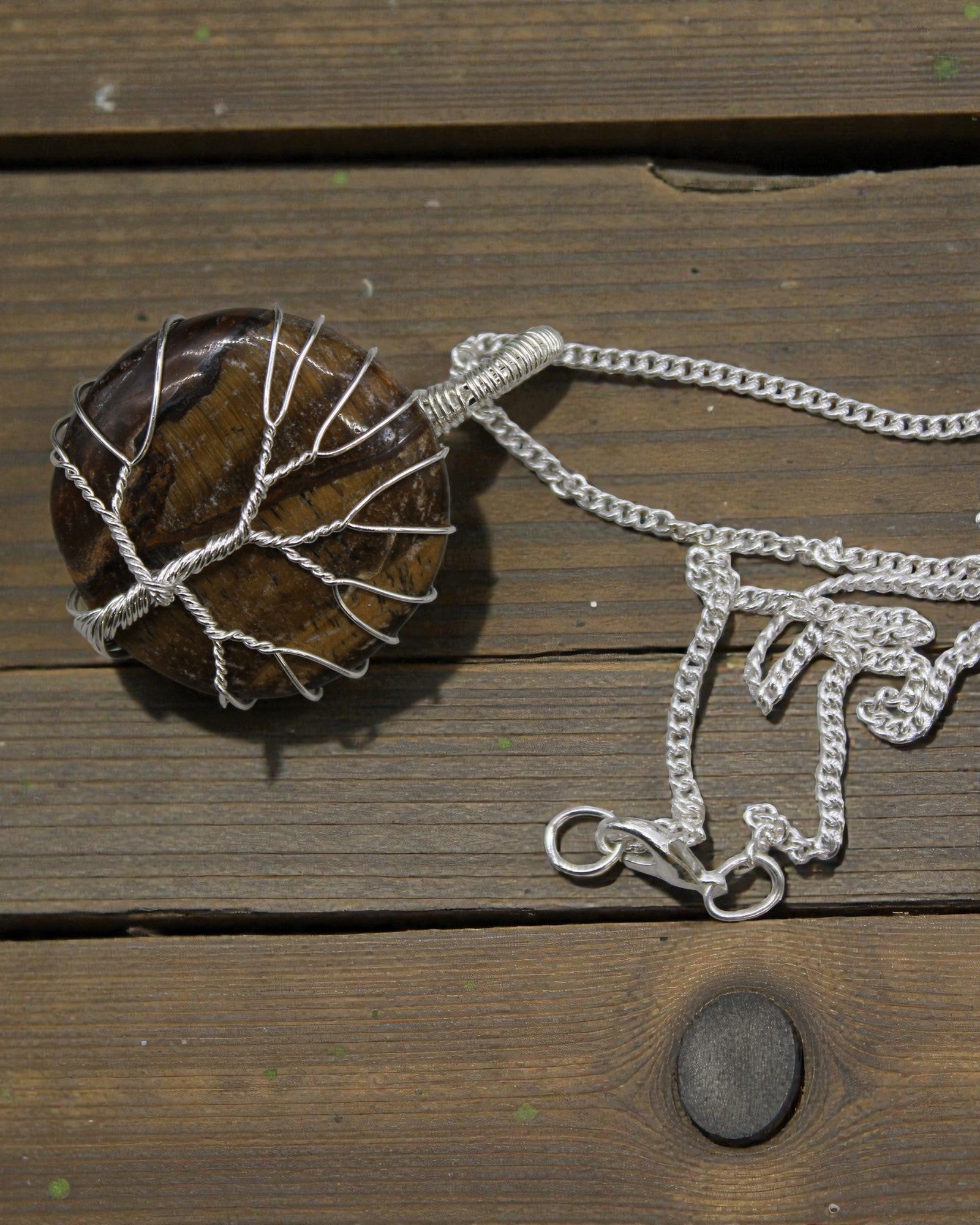 Náhrdelník s drahokamom Strom života – tigrie oko