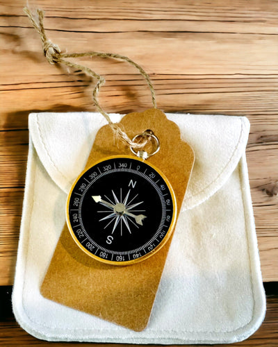 Kompaktný navigačný kompas s kovovým povrchom – Nevyhnutnosť každého cestovateľa, s gravírovaním