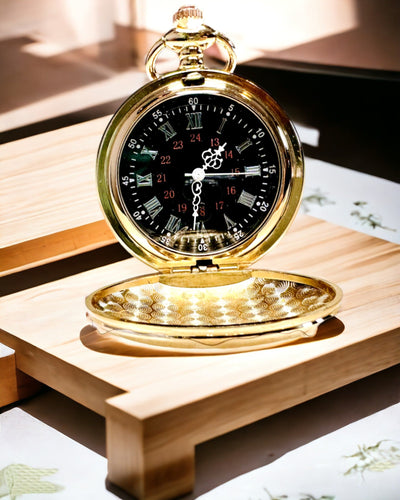 Vreckové hodinky v klasickom štýle – Ružové zlato, vintage elegancia