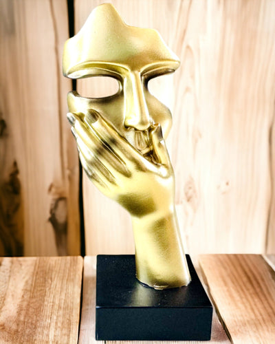 Abstrakcyjna Rzeźba Dłoni "Dotyk Sztuki" - Dekoracja Biurowa w Stylu Europejskim, Personalizacja grawerem 2 sztuki