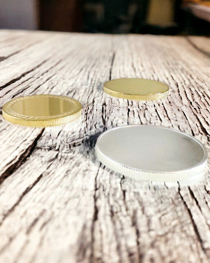 Prázdna Výzvová Minca s Možnosťou Personalizácie Gravírovaním – Zberateľská, 40mm, tri modely