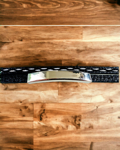 Športový náramok z PU kože a nehrdzavejúcej ocele s možnosťou gravírovania – 3 farby