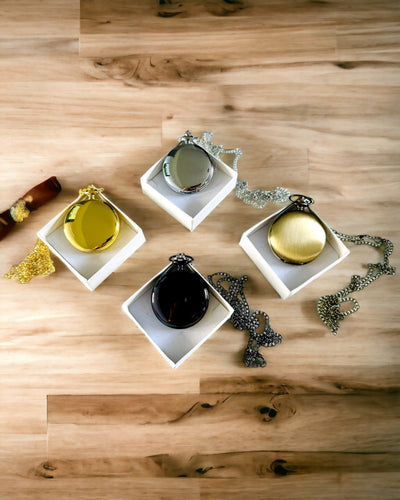 Čierne vreckové hodinky "Klasická elegancia" s možnosťou gravírovania