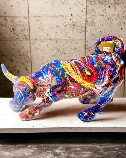 Dekoratívna socha býka "BullArt" – Unikátne umenie s možnosťou gravírovania - 4 farebné varianty, na personalizovaný darček