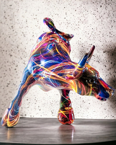 Dekoratívna socha býka "BullArt" – Unikátne umenie s možnosťou gravírovania - 4 farebné varianty, na personalizovaný darček