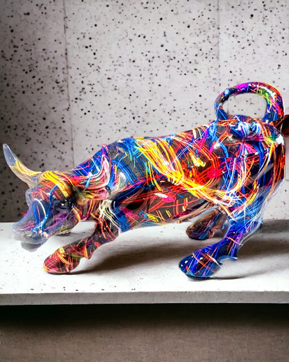 Dekoratívna socha býka "BullArt" – Unikátne umenie s možnosťou gravírovania - 4 farebné varianty, na personalizovaný darček