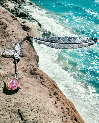 Kreatívna záložka do knihy v retro štýle s motívom pierka a motýľa – elegantný darček pre mamu, učiteľa, propagačný, farba strieborná/ružová