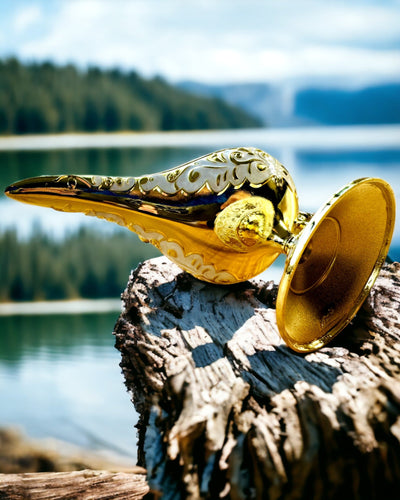 Magická lampa Aladina s možnosťou gravírovania - Biela varianta, prepletená so zlatou
