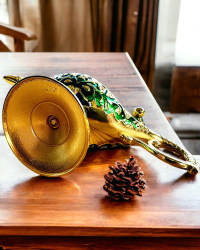 Magická lampa Aladina s možnosťou gravírovania - Variant Tmavozelená, prepletená so zlatou