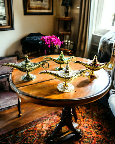 Magická Lampa Aladina s Možnosťou Gravírovania - Varianta Bordová, prepletená so zlatou