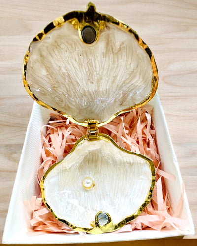 Skarbiec Wspomnień Muszelka - Skrinka na šperky s možnosťou personalizácie gravírovaním, darček