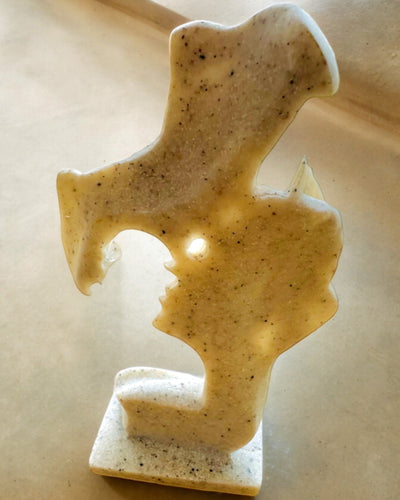 Figúrka "Elegancia v Kameni" farba biela - 13,5 cm výška, Dekoratívna s Možnosťou Gravírovania