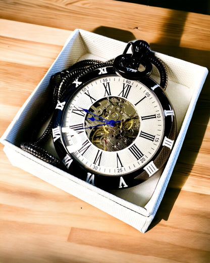 Mechanické vreckové hodinky s viditeľným mechanizmom – Možnosť personalizácie