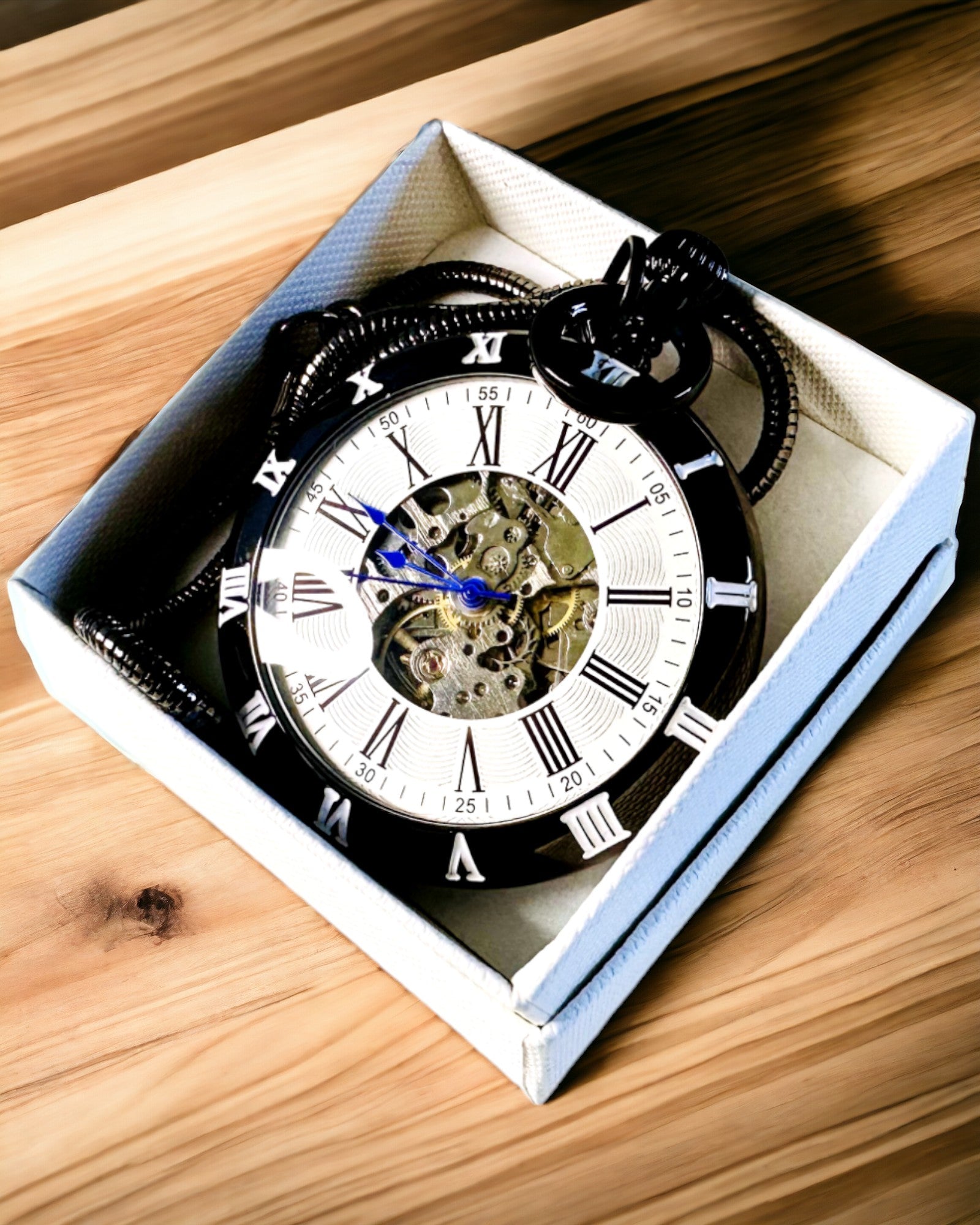 Mechanické vreckové hodinky s viditeľným mechanizmom – Možnosť personalizácie
