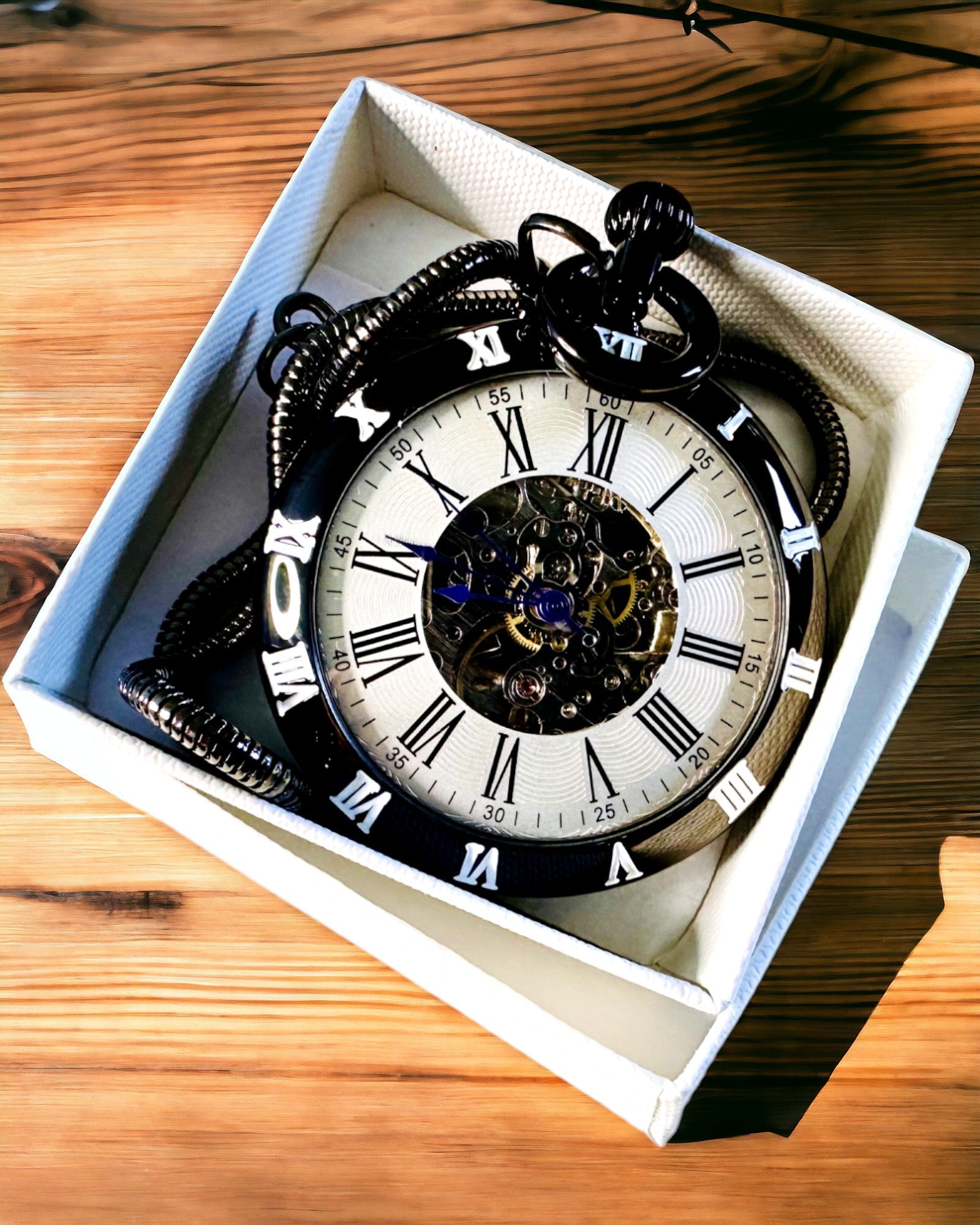 Mechanické vreckové hodinky s viditeľným mechanizmom – Možnosť personalizácie