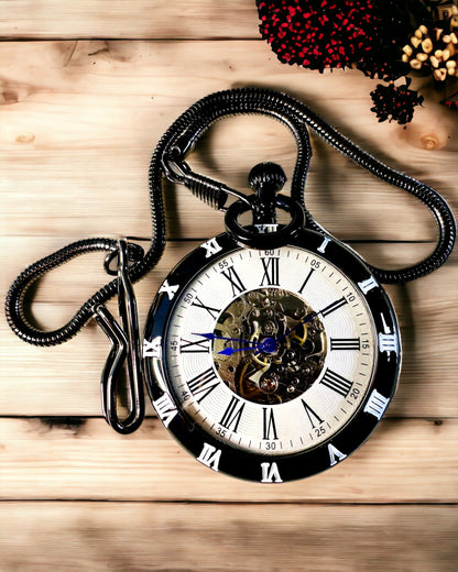 Mechanické vreckové hodinky s viditeľným mechanizmom – Možnosť personalizácie