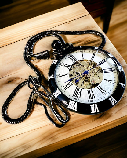 Mechanické vreckové hodinky s viditeľným mechanizmom – Možnosť personalizácie