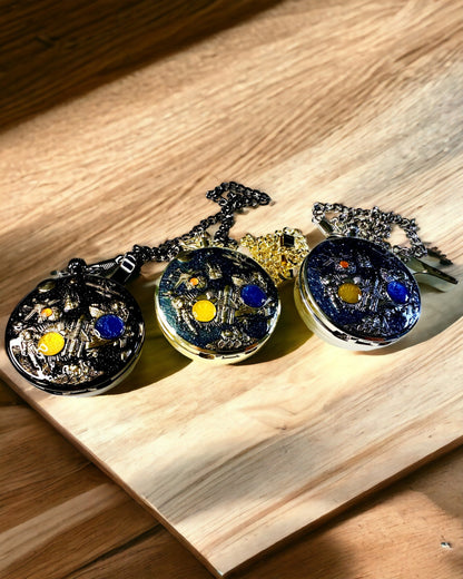 Vreckové hodinky "Astrum Temporis" - Strieborný rám. Možnosť personalizácie gravírovaním