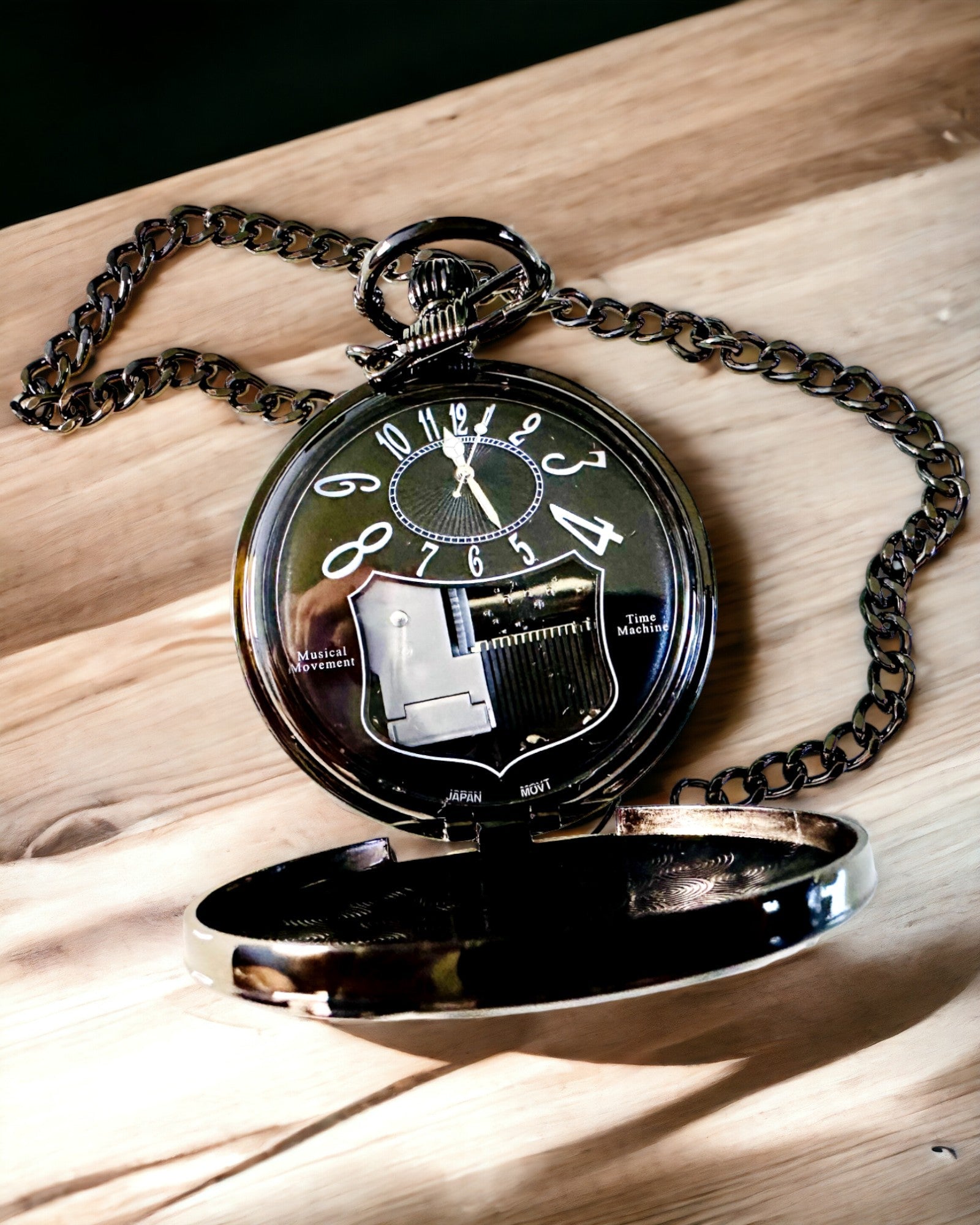 Vreckové hodinky "Astrum Temporis" - Čierny rám. Možnosť personalizácie gravírovaním