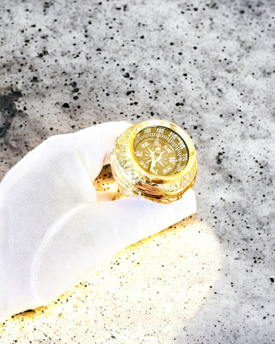 Kompasso Brown - Laska na prechádzky - Drevená Ručne Vyrezávaná - Exkluzívna Edícia s Možnosťou Gravírovania