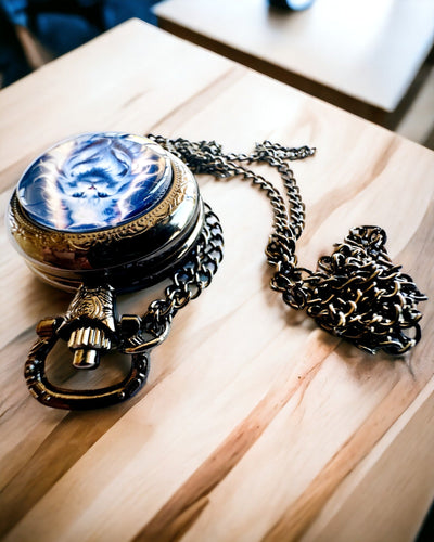 Vreckové hodinky "Hviezdna mačka" s možnosťou gravírovania, na výber 2 farebné varianty