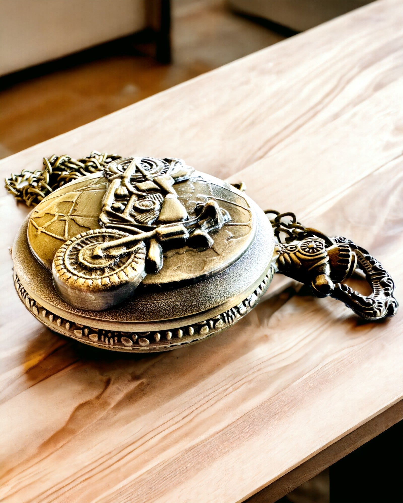 Vreckové hodinky "Motocyklový elegán" – Gravírovanie