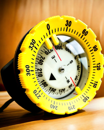 Kompas do nurkowania AquaGuide - wodoodporny kompas z funkcją luminescencji z elastycznym paskiem, możliwość personalizacji