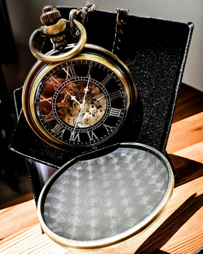 Vreckové hodinky klasické "Vintage Elegance", zlatá farba, možnosť personalizácie gravírovaním