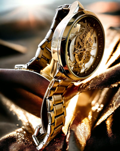 Elegantné pánske hodinky KIMSDUN Prestige Transparentný Mechanizmus a Športová Elegancia, možnosť personalizácie gravírovaním