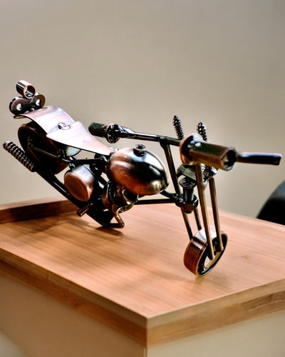 Ručne vyrobený model motocykla zo železa, Chopper, personalizácia, gravírovanie na darček