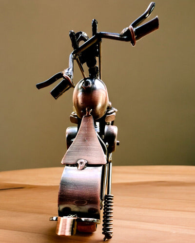 Ručne vyrobený model motocykla zo železa, Chopper, personalizácia, gravírovanie na darček