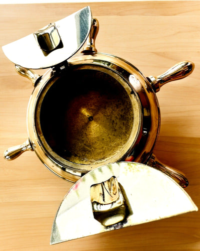 Mosadzná Kapitánska Popolník - možnosť personalizácie na darček gravírovaním, ručne vyrobená