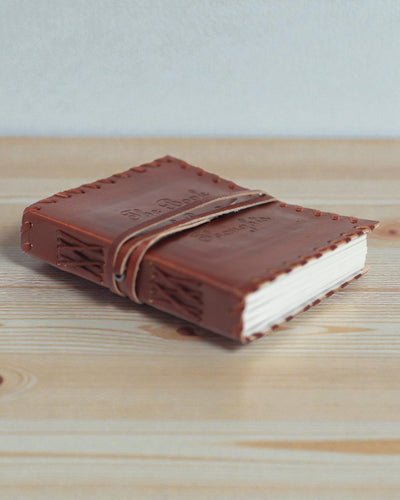 Kožený zápisník Poznámky myšlienok s obalom (38,1x25,4 cm)