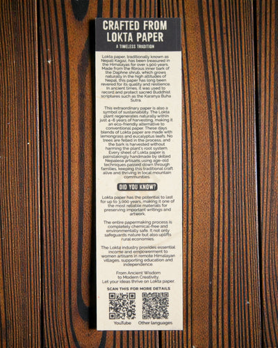 Blue Cotton Cloud – duży notatnik Lokta z niebieską bawełną 21 × 15 cm, 45 kartek