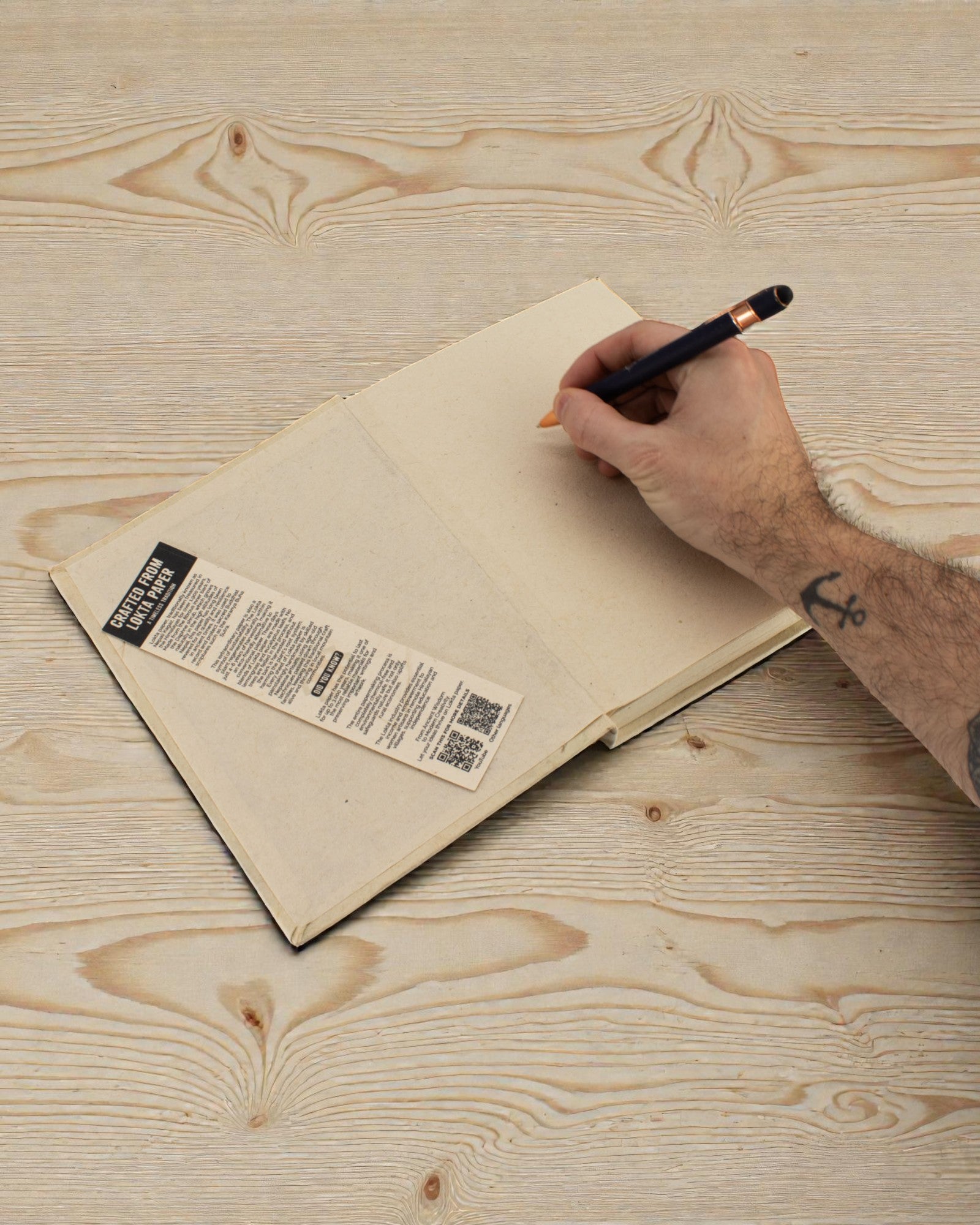 Veľký inšpiračný zápisník Lokta (21x15cm) - 45 listov - Dych - vrátane záložky