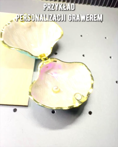 Skarbiec Wspomnień Muszelka - Skrinka na šperky s možnosťou personalizácie gravírovaním, darček