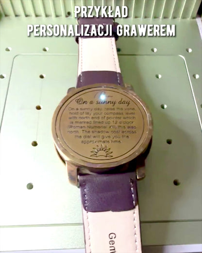 Slnečné hodiny s kompasom - Ručne vyrobené, autentické remeslo, možnosť gravírovania