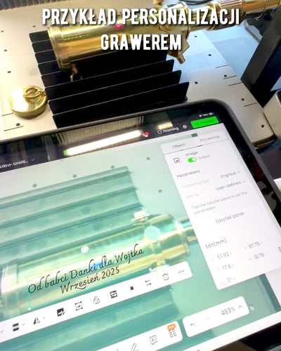 Luneta Celestial na Drewnianym Stojaku 41 cm, możliwość personalizacji grawerem na prezent