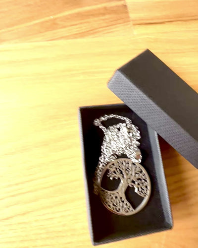 Náhrdelník "Strom Života" z Nehrdzavejúcej Ocele - personalizácia gravírovaním, 2 farebné varianty