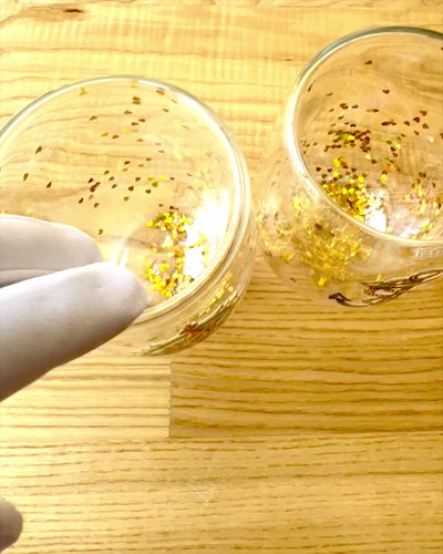 Poháre "Nautical Dreams" s dvojitými stenami a zlatými vločkami - sada 2 ks, objem 300 ml, možnosť personalizácie gravírovaním