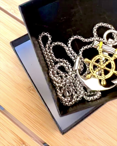 Amulet Morská Kotva Kapitána, náhrdelník s možnosťou gravírovania na darček