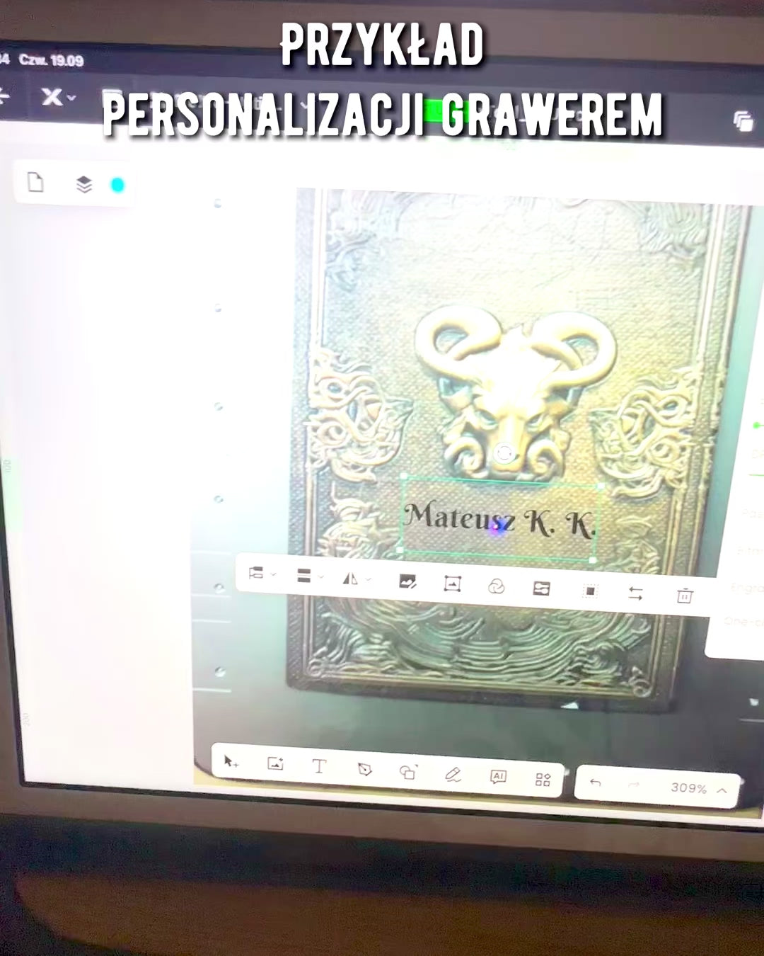 Magický Notes, zápisník "Boski Byk" - Elegantná a Výnimočná Papiernictvo, personalizácia gravírovaním