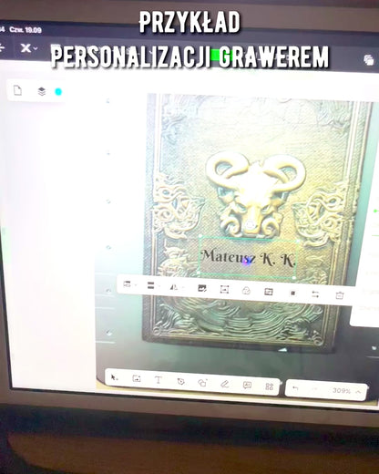 Magický Notes, zápisník "Boski Byk" - Elegantná a Výnimočná Papiernictvo, personalizácia gravírovaním