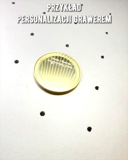 Prázdna Výzvová Minca s Možnosťou Personalizácie Gravírovaním – Zberateľská, 40mm, tri modely