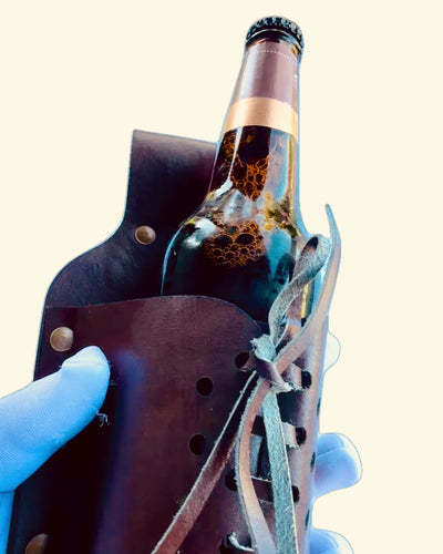 Skórzany Pokrowiec na Butelkę "LeatherCraft Elegance" - możliwość personalizacji