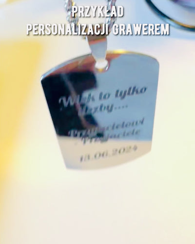 Naszyjnik z Dog Tag "Trzy Odcienie Stylu" - Nieśmiertelnik - Elegancki Wisiorek ze Stali Nierdzewnej z Opcją Grawerowania