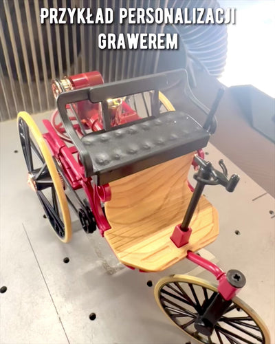 Retro Trojkolka Benz Patent-Motorwagen - Zberateľský model, personalizácia gravírovaním na darček