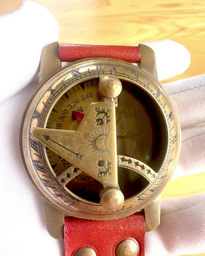 Slnečné hodiny s kompasom - Ručne vyrobené, autentické remeslo, možnosť gravírovania