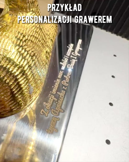 Dekoratívna misa "Jelenie Trofeum" – Ručná práca z Indie, personalizácia gravírovaním