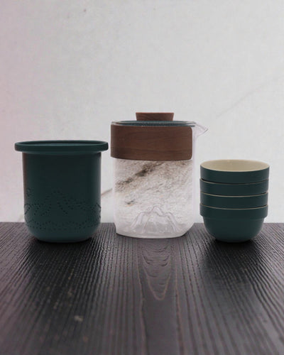 Horská výprava – turistická čajová súprava so 4 šálkami